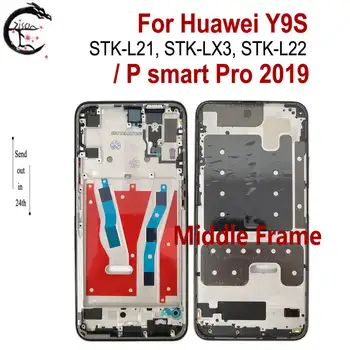 Y9S Stredný Rám Pre Huawei P Smart Pro 2019 Strede Rámu STK-L21 STK-LX3 STK-L22 Bývanie Kryt Telefónu rám Náhradné Diely
