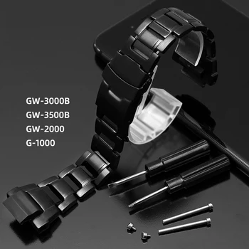 Z nehrdzavejúcej Ocele Watchband Pre Casio G-SHOCK Série 5121 GW-3000/3500/2000 G-1000 Vysoko Kvalitné Hodinky Reťazca Nástroje Náramok na Zápästie