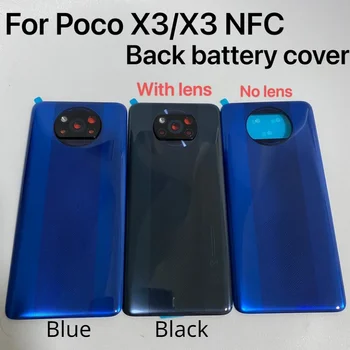 Zadný Kryt Pre Xiao POCO X3 / X3 NFC / Mi POCO X3 Pro Späť Batérie Zadné Bývanie Dverí Kryt Späť na Bývanie S Lepidlo