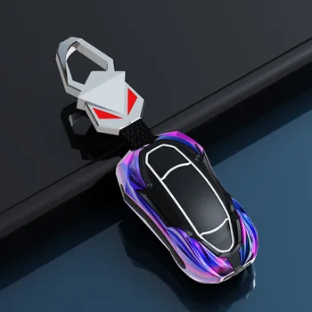 Zliatiny zinku Smart Auto Tlačidlo Krytu Prípade Fob pre Tesla Model X Model S Model 3 Model Y Kľúč Shell Taška Držiteľ Chránič Príslušenstvo
