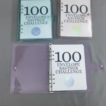 Zábava 100 Úspory Výzvy Knihy Univerzálny, Trvanlivý Binder Plánovač Rezervovať Pohodlné, Jednoduché Úsporu Peňazí Výzvou Rozpočtu
