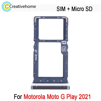 Zásuvka na Kartu SIM + Micro SD Kartu Pre Motorola Moto G Hrať 2021