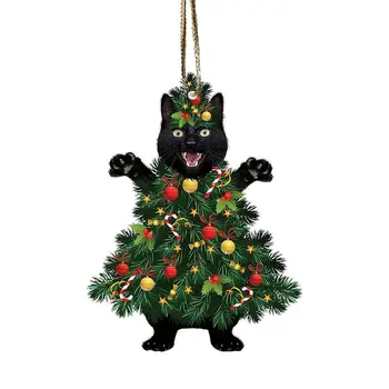 Čierna Mačka, Vianočné Ozdoby Kreatívne HOBBY Osobné Rodiny Prívesok pre Priateľa, Rodinu, Susedov Darček