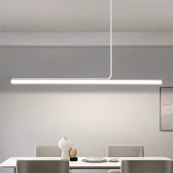 Škandinávsky lineárne luster osvetlenie Nordic obývacia izba štúdia jednoduchý dlhý jedálenský svetlo domov bar kuchyňa ostrov svetlo